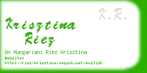 krisztina riez business card